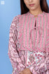 Crepe Cotton Katori Dress In Graphic Block Print