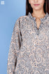 Crepe Cotton Poiret Top In Block Print