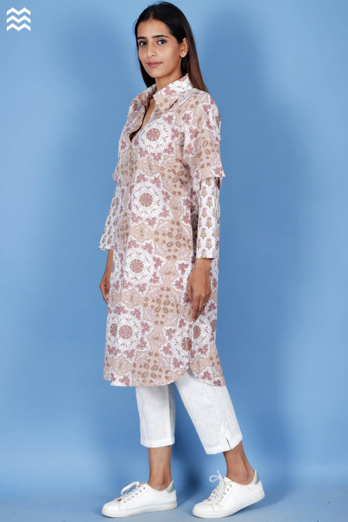 Slub Cotton Doctor wallah Top In Block Print