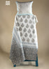20s Cotton Bedcover in Grey/Blue Hand Block Prints