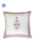 20s Cotton Cushion Cover in Floral Block Print
