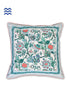 20s Cotton Cushion Cover in Floral Block Print