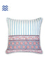 20s Cotton Cushion Cover in Floral Block Print