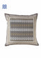 White Base Grey Stripes Cotton Cushion Cover