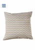 White Base Grey Stripes Cotton Cushion Cover