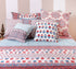 20s Cotton KING SIZE Bed Cover In Floral Block Print