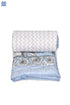 Mulmul Cotton Quilt In Graphic Block Print