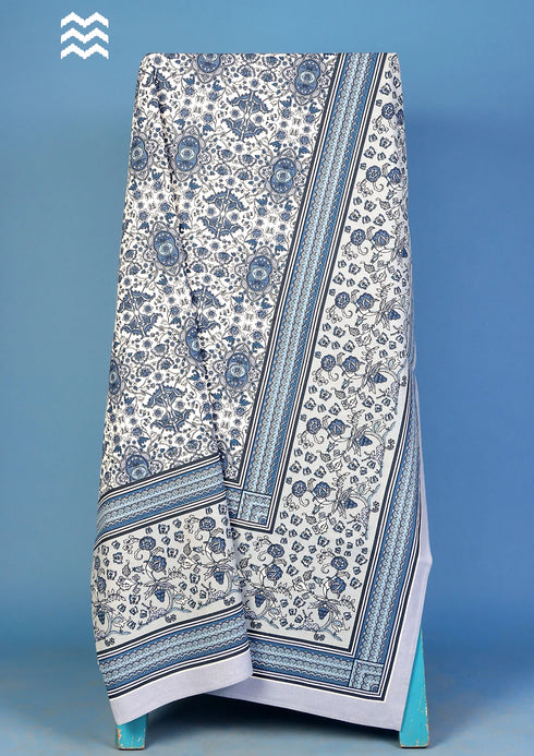 20s Cotton Bed Cover In Floral Print