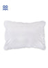 40’s CottonPillow Cover With Frills InIvory Block Print