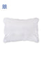 40’s CottonPillow Cover With Frills InIvory Block Print