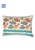 40s Pillow Cover In Graphic Block Print