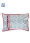 40s Cotton Pillow Cover in Floral Block Print