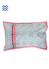 40s Cotton Pillow Cover in Floral Block Print
