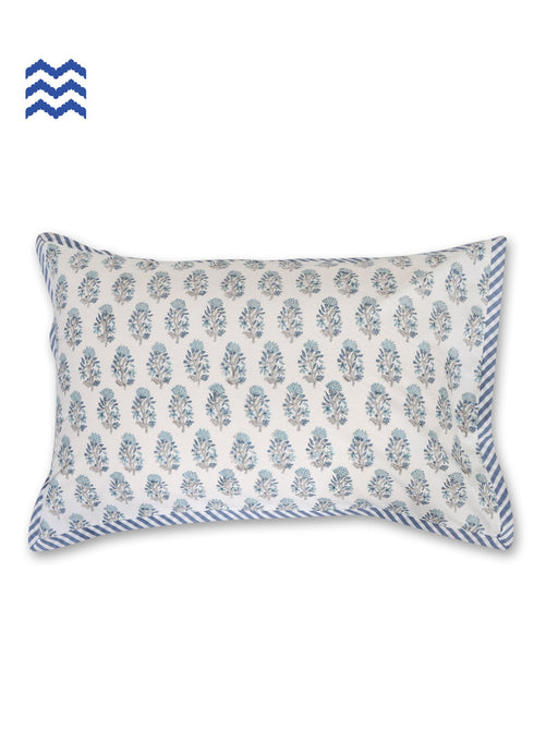 40s Cotton Pillow Cover In Assorted Block Print