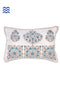 40s Cotton Pillow Cover In Graphic Block Print
