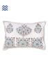 40s Cotton Pillow Cover In Graphic Block Print