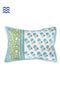 40s Cotton Pillow Cover In Floral Block Print