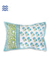 40s Cotton Pillow Cover In Floral Block Print