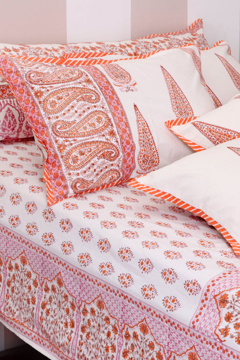 Mulmul Cotton Dohar In Graphic Block Print