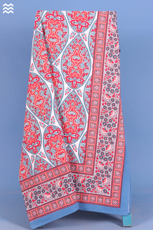 20s Cotton Bed Cover In Graphic Print