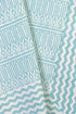20s Cotton Bed Cover In Zigzag Block Print