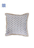 20s Cotton Cushion Cover in Block Print with Piping