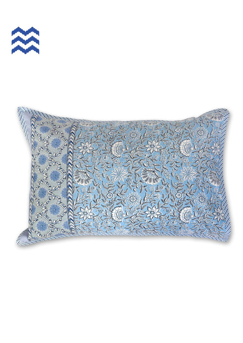40s Cotton Pillow Cover in Floral Print