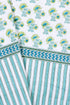 20s Cotton Bed Cover in Floral Block Print