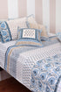 20s Cotton Bed Cover in Floral Block Print