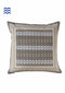 White Base Grey Stripes Cotton Cushion Cover