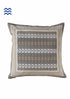 White Base Grey Stripes Cotton Cushion Cover