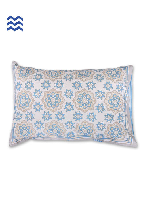 40s Cotton Pillow Cover In Graphic Print