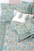 20s Cotton Bed Cover in Floral Block Print