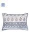 40s Cotton Pillow Cover in Floral Block Print
