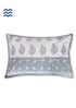 40s Cotton Pillow Cover in Floral Block Print