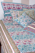 20s Cotton KING SIZE Bed Cover In Assorted Block Print