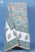 20s Cotton KING SIZE Bed Cover In Floral Block Print
