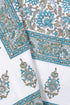 20s Cotton KING SIZE Bed Cover In Floral Block Print