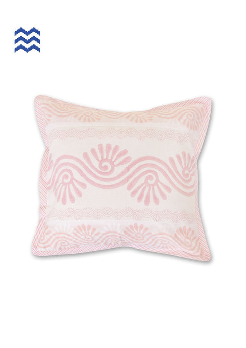 20s Cotton Cushion Cover In Graphic Block Print