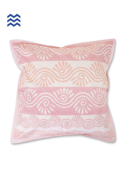 20s Cotton Cushion Cover In Graphic Block Print