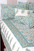 40s Cotton Pillow Cover in Floral Block Print