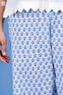 Cambric Cotton Wader Pant In Floral Block Print