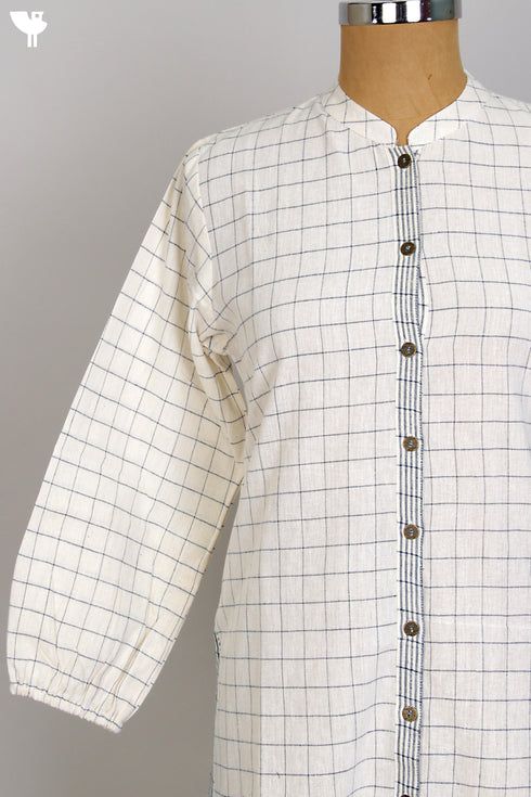 Khaadi Check Weave in Full Length Kurta