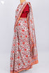 Kota Doria Saree In Floral Block Print