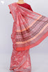 Kota Doria Saree In Floral Block Print