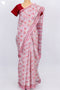 Kota Doria Saree In Floral Block Print