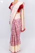 Kota Doria Saree In Paisley Block Print with Chikankari Embroidery