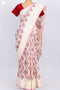 Kota Doria Saree In Floral Block Printwith Chikankari Embroidery