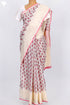 Kota Doria Saree In Block Print with Chikankari Embroidery