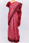 Maheshwari Saree In Floral Block Print.